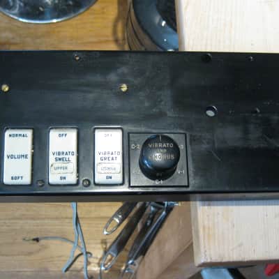 Hammond -3 series drawbar plate with Vibrato and percussion switches image 2