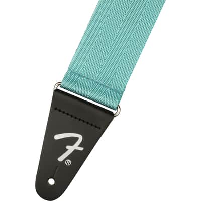 Fender Am Pro Seat Belt Strap Miami Blue - Strap for Guitars image 2