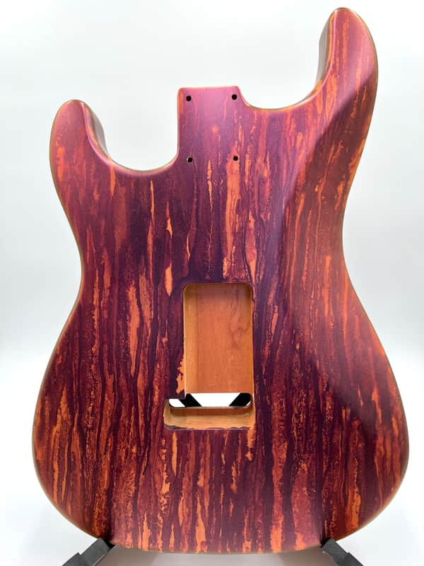 Warmtone Custom Guitars Strat Style Guitar Body “Metallic Purple Pour” image 1