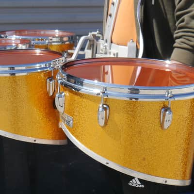 Slingerland Vintage Marching Cutaway Quad Tenors Sparkling Orange Pearl - CAN SHIP! image 7