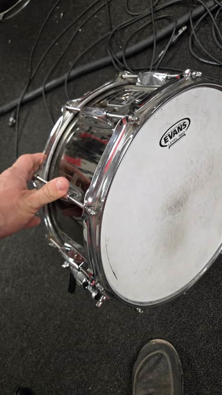 Gretsch Artist Series 6.5x14" Taylor Hawkins Signature Snare Drum 2010s - Black Nickel Over Steel image 1