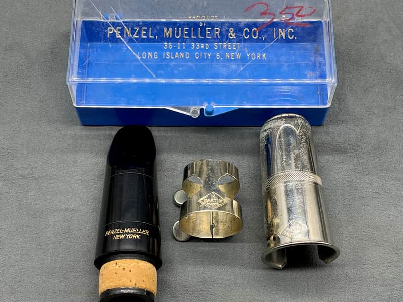 Vintage Penzel-Mueller Standard Clarinet mouthpiece made in NY with Martin Cap and Ligature image 1