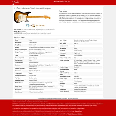 Fender Eric Johnson Stratocaster with Maple Fretboard 2005 - Present - 2-Color Sunburst image 10