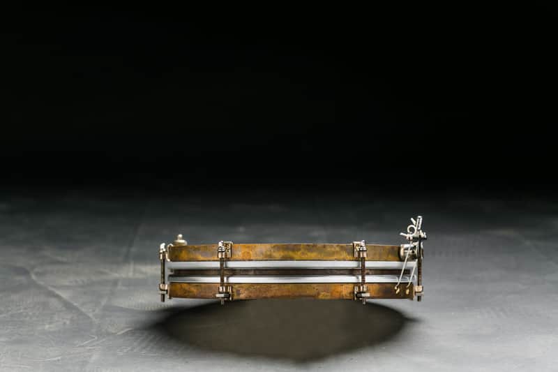 A&F Drum Co. 14” Brass Pancake Snare - Raw Patina image 1