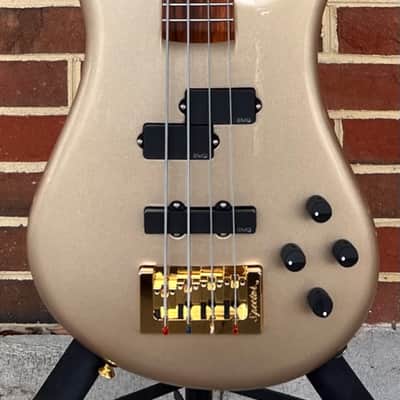 Spector USA DW-4 Doug Wimbish Signature Model, True Champagne, Solid Maple Wings, Pau Ferro Fretboard, Custom EMG P/J Pickups, Spector HAZ 9v, Custom DW "C" Shaped Neck, Hardshell Case image 2
