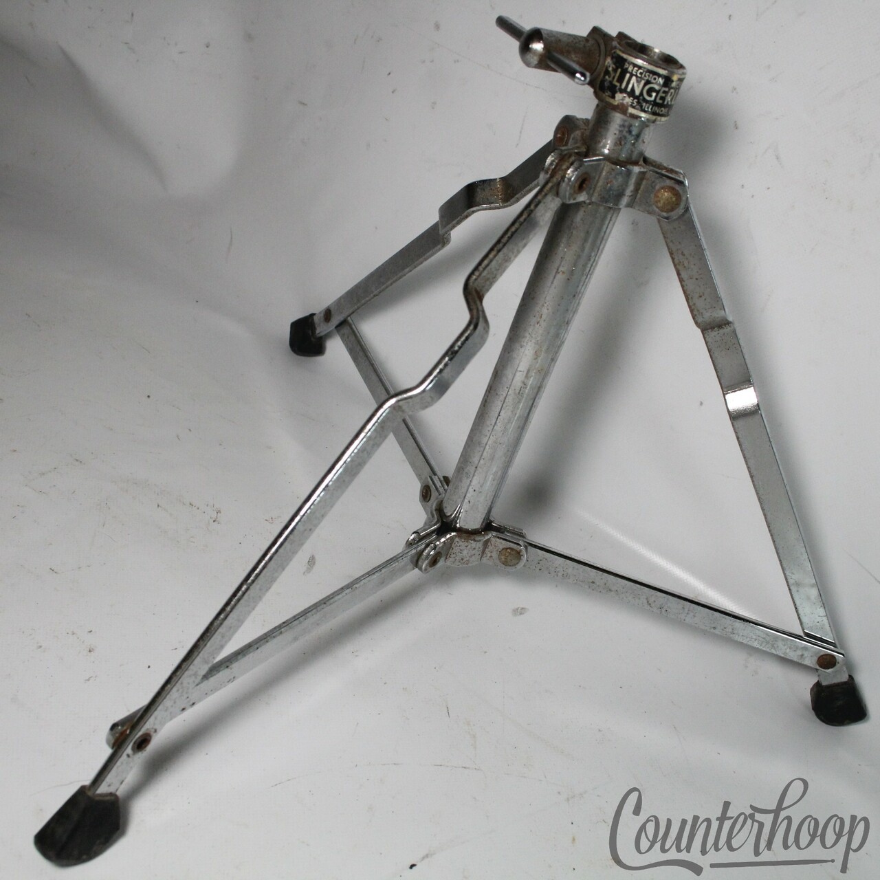 Slingerland Buddy Rich Cymbal Stand Tripod Base Vintage 60s Chrome Black/Gold US — main photograph
