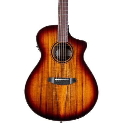Breedlove Pursuit Exotic S Concert Acoustic-Electric Guitar, Edgeburst Koa image 7