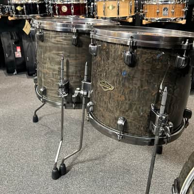 Tama WBS52LUSTGCT Starclassic Walnut/Birch 10/12/14/16/22" Drum Kit Set in Gloss Charcoal Tamo Ash image 6