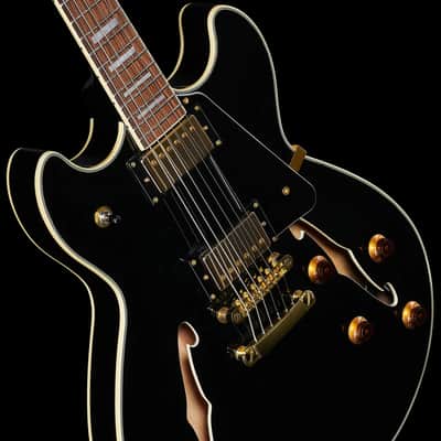 Harley Benton Harley Benton HB-35Plus Black Gold hardware 2024 - Black image 11