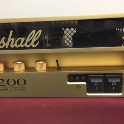 Marshall 9200 5881/EL34 100/100 Dual Monoblock Rack Power Amp 2010s - Gold image 6