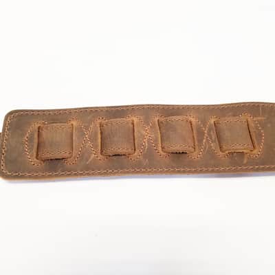 Padded Genuine Leather Guitar or Bass Strap 3.25" Wide Lightly Distressed image 13