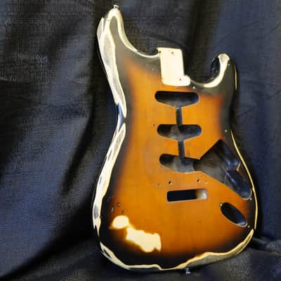 ESP/Japan GL-56 George Lynch Alder Guitar Body - Distressed Two-Tone Burst image 3