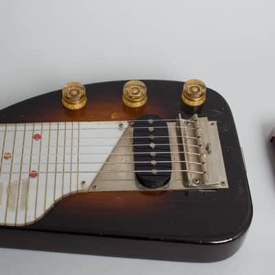 Gibson  BR-1 Ultratone Owned and Used by Elliott Sharp Lap Steel Electric Guitar (1951), original brown hard shell case. image 9