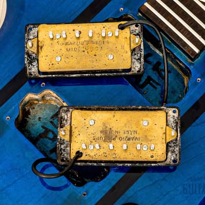 1980s B.C. Rich USA Mockingbird Neck Through Vintage Guitar Transparent Blue w/ Mono Case image 15
