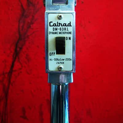 Vintage 1960's Calrad DM63 dynamic omni-directional microphone Dual Z / Hi Z harp mic w cable Olson Lafayette image 6