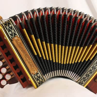 8263 - Excellent Walnut Castagnari Giordy Diatonic Button Accordion GC 12 8 image 1