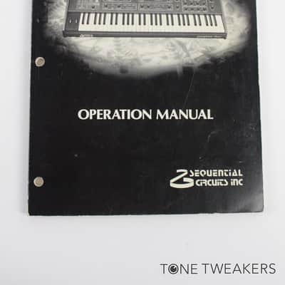 SEQUENTIAL CIRCUITS PROPHET-600 OPERATION MANUAL synthesizer VINTAGE SYNTH DEALR
