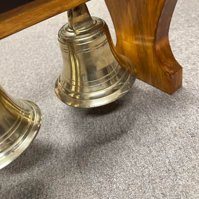 Temple Bell Set, Indian , 4 Bells, Pooja Bells, Puja, Brass Hanging Bells - EXCELLENT #1 image 3