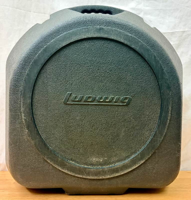Ludwig UFO Clamshell Hard Plastic Snare Drum Case 1970s-1980s - Textured image 1