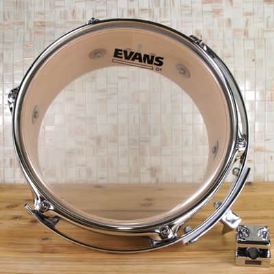 Click Custom 8ply Maple 4x10 Pancake Tom Tom White Ripple image 8