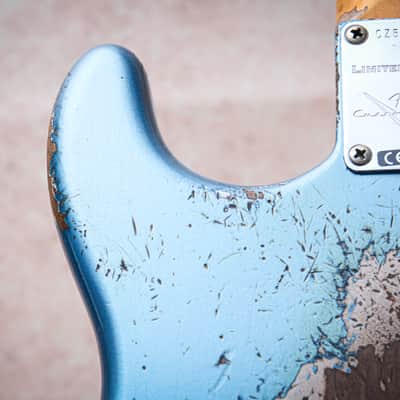 FENDER USA Custom Shop Ltd Red Hot Stratocaster Super Hvy Relic "Lake Placid Blue + Maple" (2024) image 19
