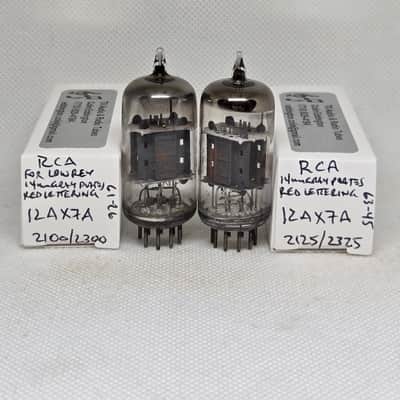 RCA 12AX7A Gray Plate Well Matched (9.6%) Pair NOS ECC83 12AX7