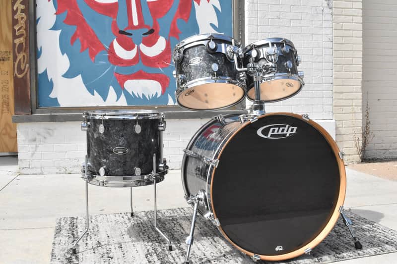 Used PDP MX Series 10", 12", 14", 22" Drum Kit in Black Diamond Pearl image 1