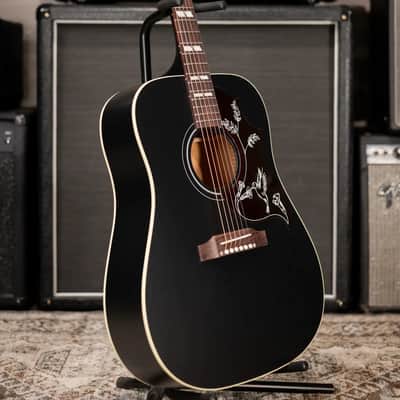 Gibson Hummingbird Special Dreadnought Acoustic/Electric Guitar - Ebony Satin with Gig Bag image 14