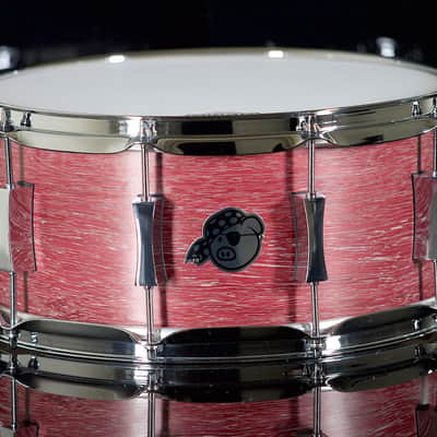 PORK PIE PERCUSSION  6.5" X 14" MAPLE SNARE DRUM IN "LILAC WINE" FINISH (PURPLE HEART) image 1