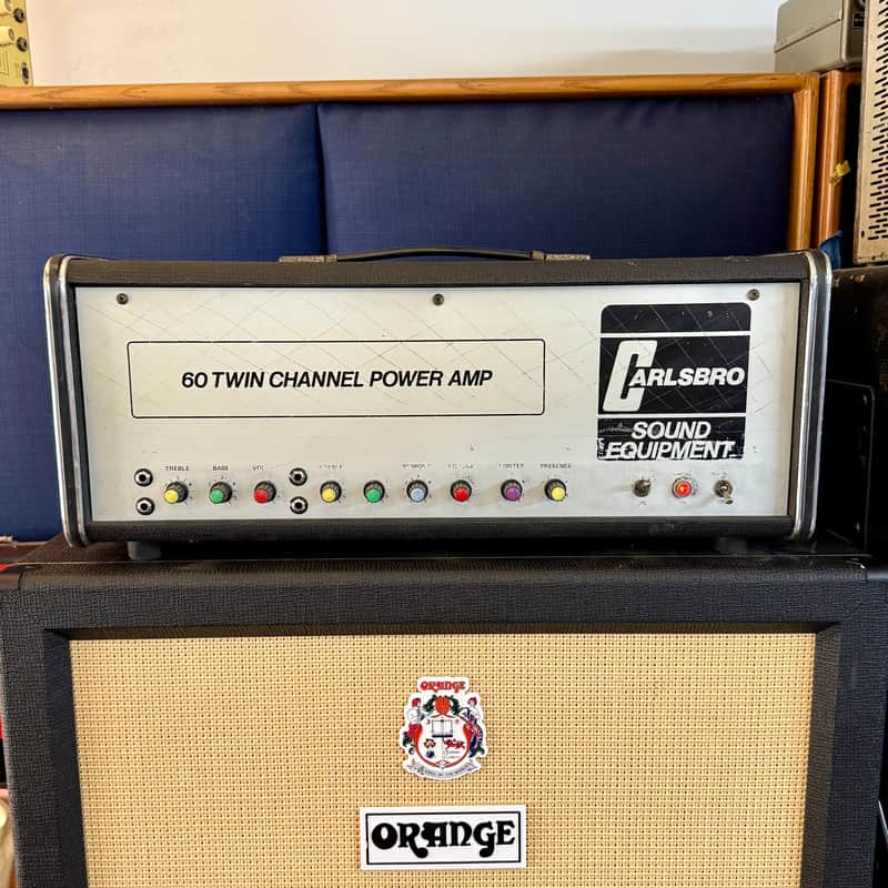 Carlsboro 60 twin power amp c 1970 original vintage arbiter partridge hiwatt UK England tube amplifier image 1