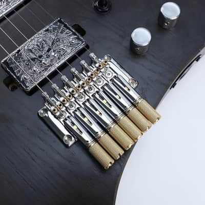 10.5mm Headless Electric Guitar Bridge Chrome Headless Bass Guitar Bridge Brass Saddles Zinc Alloy Plate Electric Guitar Bridge 6 String Headless Guitar Bridge Fixed image 4