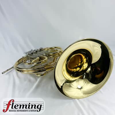 Yamaha YHR-671D Professional Double French Horn with Detachable Bell - Lacquered Brass image 13