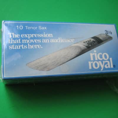Rico Royal 3 1/2 Tenor Sax Reeds....10 Reeds in Box image 1