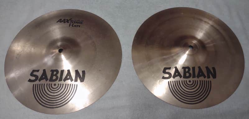 Sabian AAX 13" Stage Hats - Hi-Hat Cymbals (Pair) - Natural image 1