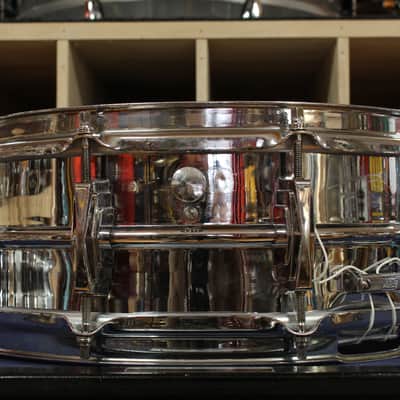 Late 1950s WFL "Super 400" 5x14 Chrome Over Brass Snare Drum image 3