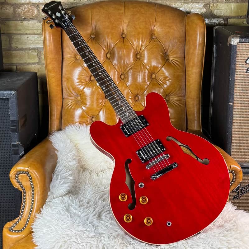 2011 Epiphone Dot LH/CH Left Handed Cherry Semi Hollowbody ES Electric Guitar W/ Hardshell Case! image 1