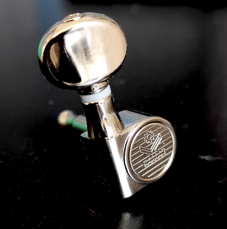 Kluson Nickel 6 in line Tuners, small rond butons, 1:18 MK6LN image 1