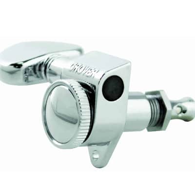 Grover 502C Roto-Grip Locking Rotomatic Tuners, 3-Per-Side 3+3, Chrome image 1
