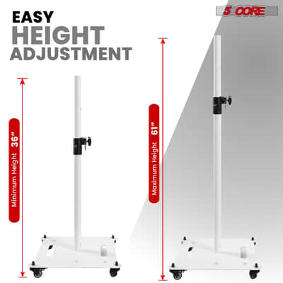 5 Core Speaker Stand Adjustable 61" Heavy Duty PA DJ Tripod Studio Monitor Stands image 2