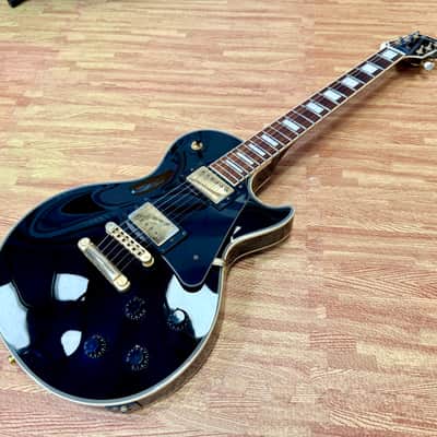 🔥2015🔥 Burny SRLC-55 Black Les Paul Custom~ Gold Hardware~ Japanese Import! image 2
