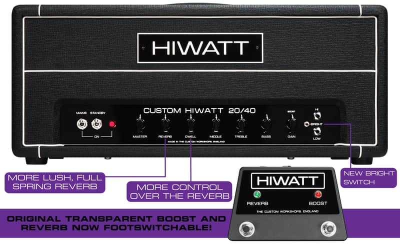Hiwatt Custom 20/40 (Studio/Stage) Custom Head image 1