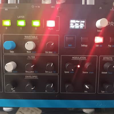 Waldorf Protein Desktop Synthesizer 2025 - Present - Black with Blue Sides image 1