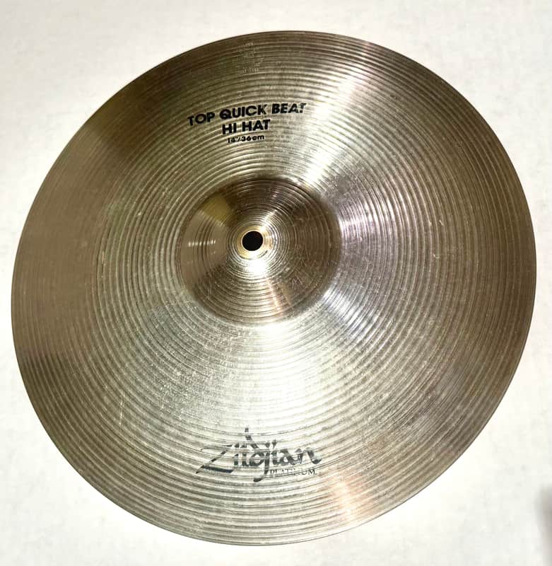 Zildjian Quick Beat Platinum 14” Hi-Hats 1986-88 - Platinum image 1