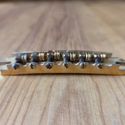 Vintage 1970's Guild Gold Muller Roller Electric Guitar Bridge! Rare, Original Part! image 2