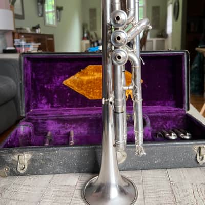 Rare WWI-Era 1910s William Frank C Trumpet w/ Dual Tuning Slides & Case – Fully Serviced image 9