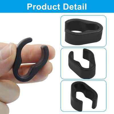 10Pcs Microphone Cable Clip, Durable Plastic Mic Clamps Microphone Stand Cable Holders, Universal Mic Boompole Clips for Setup/Fits 20mm Diameter Poles(20mm) image 3