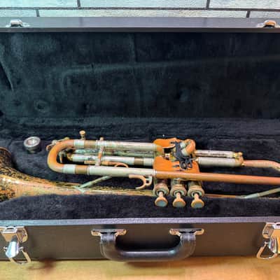 Antoine Courtois Brevete Trumpet Natural Relic with Case image 1