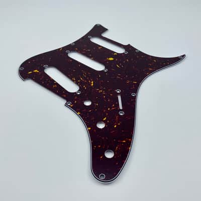 Silver Sky Se pickguard Brown tortoise & parchment pickup covers, knobs & switch tip Sliversky pick guard image 2