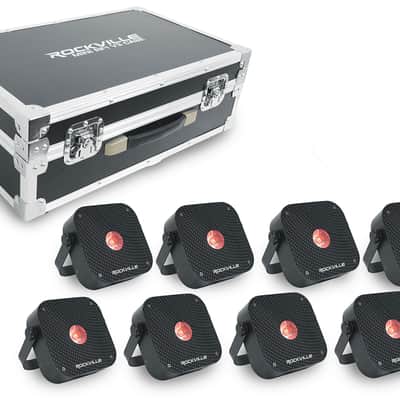 (6) American DJ ADJ ElectraPix Bar 8 Pak DMX RGBAL+UV Bar Lights w/ Flight Case image 10