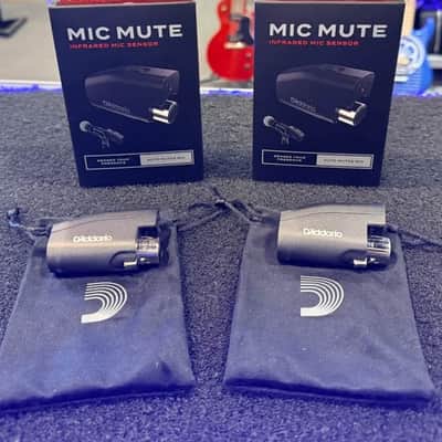 D'Addario IR Mic Mute Infared Mic Microphone Sensors SET OF 2 - Black with Box image 1